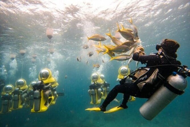 Guided Underwater Scooter and Snorkeling Activity in St. Thomas - Meeting the boat at Yacht Haven Grande