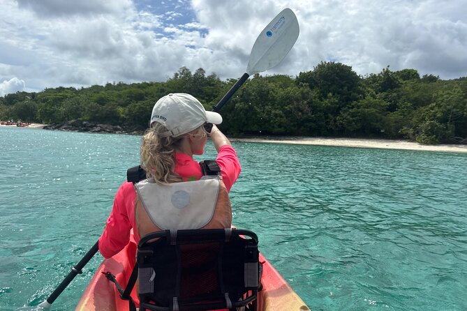 Kayak & Snorkel with Sea Turtles, National Park, St. John - Starting at Honeymoon Beach with a safety briefing