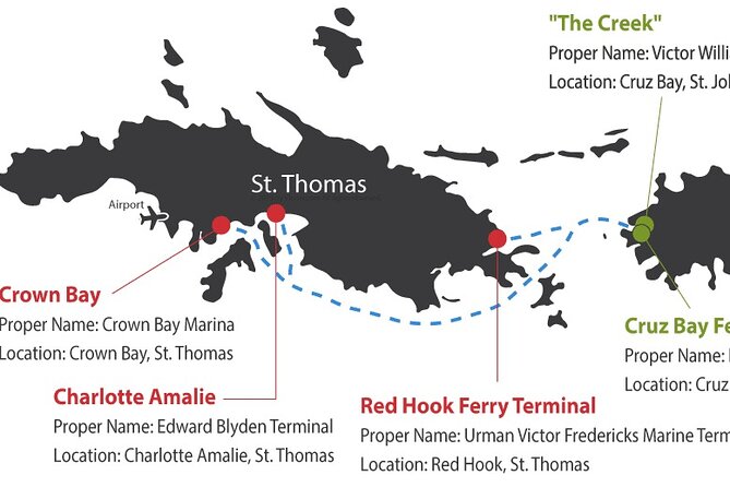 Paradise Taxi & Tours USVI- St Thomas Airport Transportation to Crown Bay Marina - Crown Bay Marina as Your First St. Thomas Stop