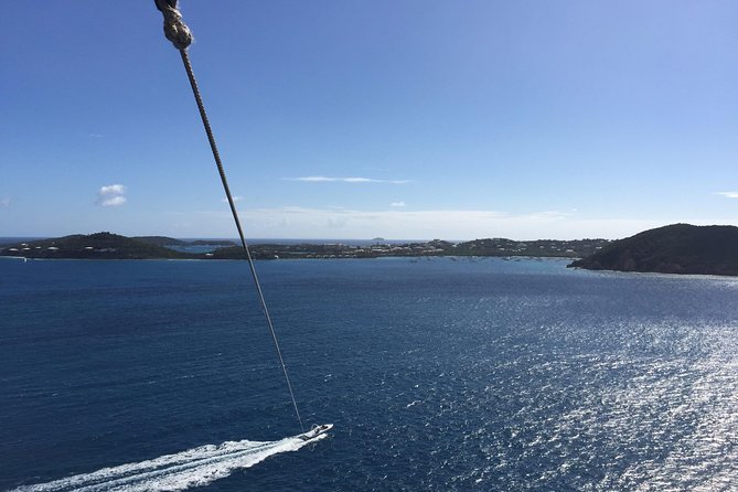Parasail Experience in St Thomas - The Optional Dip Near the End