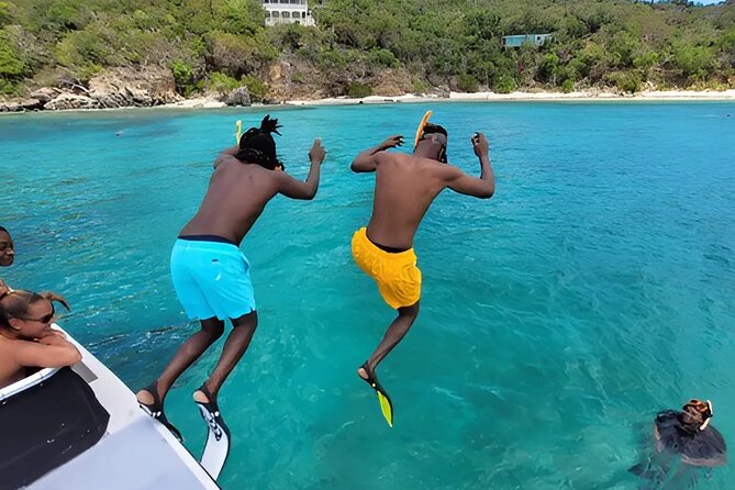 SeaFari FastCat - Sun, Fun, Swimming, Snorkeling & Boat Party - Honeymoon Beach brings the first water break