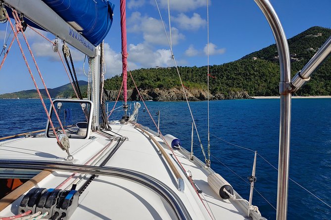 St John & Surrounding Cays - Full-Day Sail/Snorkel, 6 Guests Max - Sailing toward St. John and the surrounding cays