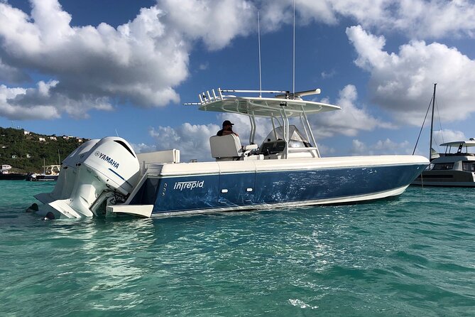 St Thomas Full-Day Boat Rental 37' Intrepid Powerboat - What a full day aboard the Intrepid feels like