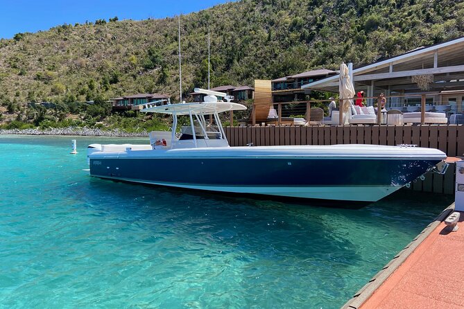 St Thomas Full-Day Boat Rental 37' Intrepid Powerboat - The BVI option: Virgin Gorda and Jost Van Dyke