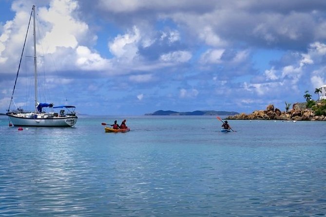 St Thomas Kayak and Sea Turtle Snorkel Excursion - Paddling into St. Thomas waters