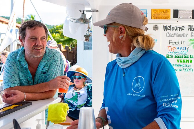St. Thomas Sunset Sail, Serenity at Sea - Boarding Castaway Girl, the 60-foot catamaran
