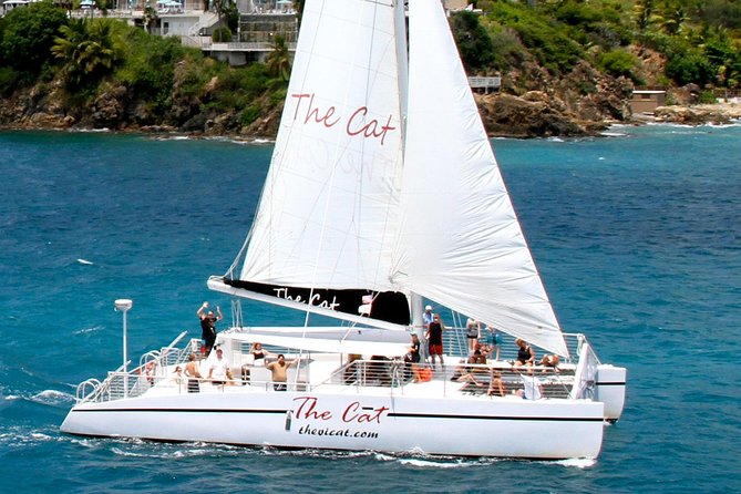 Turtle Cove Catamaran Snorkel and Sail at Little Buck Island STT - Setting sail from Marriott’s Frenchman’s Cove